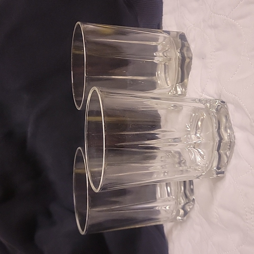 Arcoroc lowball old fashioned style glasses. Set of 3, excellent shape/quality